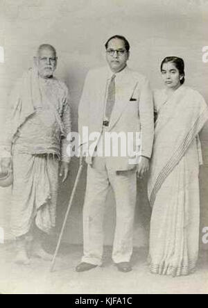 A historical photograph of Dr. Babasaheb Ambedkar and Dr. Maisaheb ...