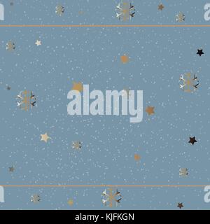 Frame on dotted background with snowflakes and stars. vector Illustration Stock Vector