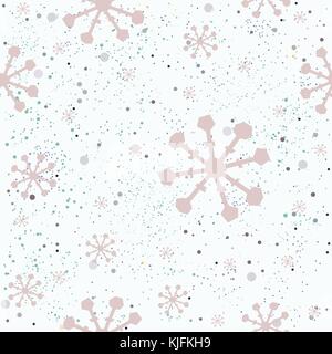 Frame on dotted background with snowflakes. vector Illustration Stock Vector