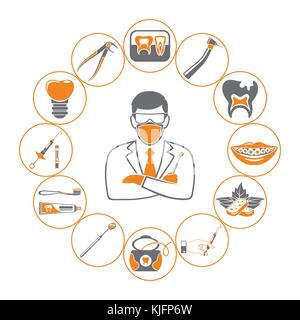 Dental Services and stomatology infographics Stock Vector