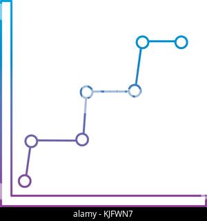 business graph diagram and statistics dotted line symbol Stock Vector