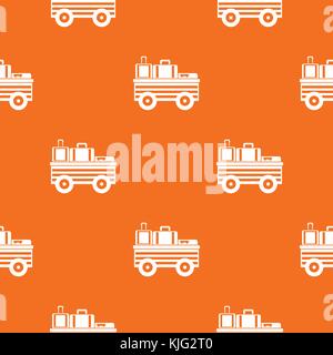 Service cart with luggage pattern seamless Stock Vector