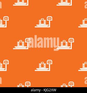 Luggage weighing pattern seamless Stock Vector