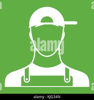 Plumber icon green Stock Vector