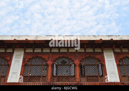 Old building with windows in India Stock Photo
