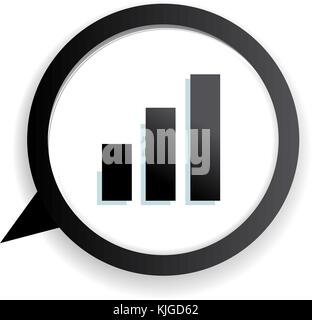Growth on a dioragram icon Stock Vector