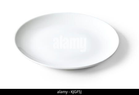 empty plate isolated on white with clipping path Stock Photo