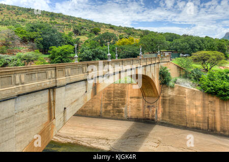 The Hartbeespoort Dam wall and tunnel in South Africa Stock Photo