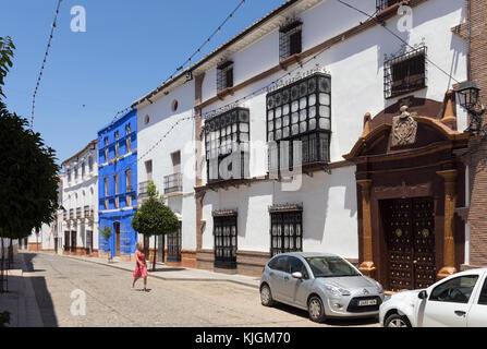 Canete la Real, Malaga Province, Andalusia, southern Spain. Calle San Sebastian. San Sebastian street. Stock Photo