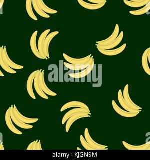 Fresh Yellow Bananes Seamless Pattern Stock Vector