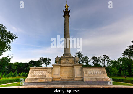 Bronx Victory Memorial in Pelham Bay Park commemorating 947 soldiers from the Bronx who gave their lives in service during World War I. Stock Photo