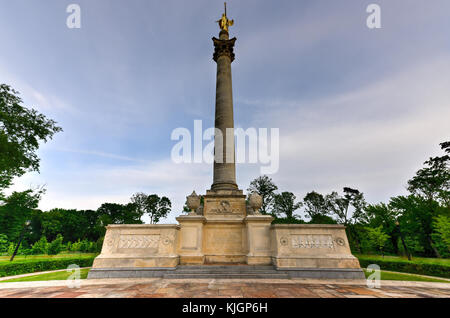 Bronx Victory Memorial in Pelham Bay Park commemorating 947 soldiers from the Bronx who gave their lives in service during World War I. Stock Photo