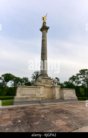 Bronx Victory Memorial in Pelham Bay Park commemorating 947 soldiers from the Bronx who gave their lives in service during World War I. Stock Photo