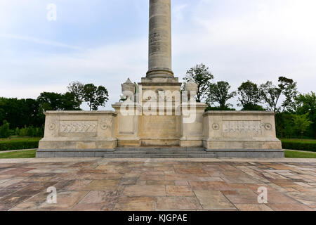 Bronx Victory Memorial in Pelham Bay Park commemorating 947 soldiers from the Bronx who gave their lives in service during World War I. Stock Photo