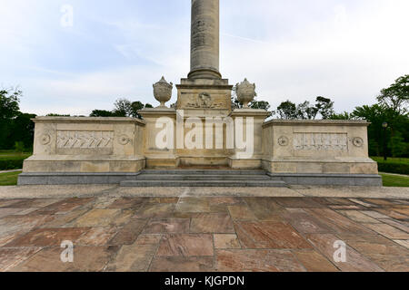 Bronx Victory Memorial in Pelham Bay Park commemorating 947 soldiers from the Bronx who gave their lives in service during World War I. Stock Photo