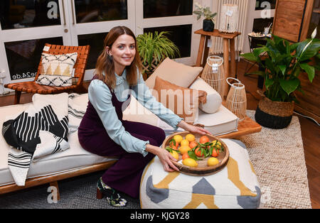 Berlin, Germany. 23rd Nov, 2017. Model Eva Padberg presents her new 'Collection by Ce'Nou & Home24' in Berlin, Germany, 23 November 2017. It is the second interior collection which she has designed. Credit: Jens Kalaene/dpa-Zentralbild/dpa/Alamy Live News Stock Photo