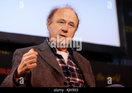 Hay Festival Winter Weekend - November 2017 - Tim Smit co-founder of The Eden Project talks about our dependence on the natural world -  Steven May/Alamy Live News Stock Photo