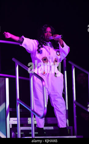 Norfolk, VIRGINIA, USA. 24th Nov, 2017. XSCAPE brings THE GREAT XSCAPE TOUR to the CONSTANT CENTER at OLD DOMINION UNIVERSITY in NORFOLK, VIRGINIA on 24 NOVEMBER 2017. Credit: Jeff Moore/ZUMA Wire/Alamy Live News Stock Photo