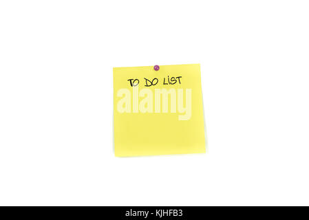 sticky notes for a to do list on white background Stock Photo