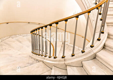 Stairwell in the Polish palace. Royal castle in Warsaw on World Heritage List - UNESCO.