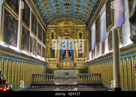 side altar in SAINT FRANCIS CHURCH or Iglesia de San Francisco, Bogota, Colombia, South America Stock Photo