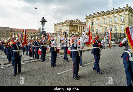 change of guard of palace guard at presidential palace of Bogota, Colombia, South America Stock Photo
