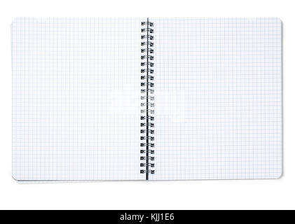 opened notebook isolated on white Stock Photo