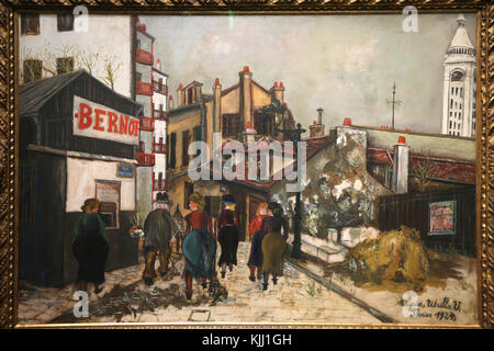 MAURICE UTRILLO、SCENE DE RUE、海外版超希少レゾネより 絵画