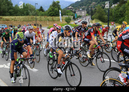 Cycling race. The Criterium du Dauphine. 2015. Step 8 - Saint-Gervais Mont Blanc / Modane ValfrŽjus - 156,5 Km.  France. Stock Photo