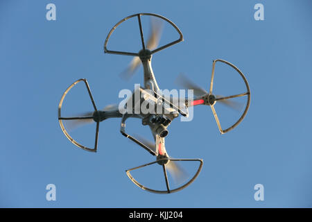 Drone with camera flying. France. Stock Photo