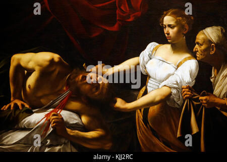 Barberini gallery, Rome. Judith and Holofernes. Caravaggio. Italy. Stock Photo