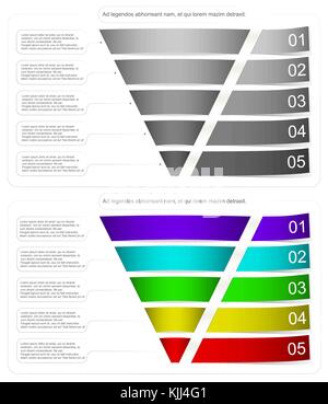 Modern style infographic funnel vector illustration can be used for layout diagram business step options banner web design. Stock Vector