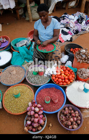 Masindi market stall. Uganda Stock Photo