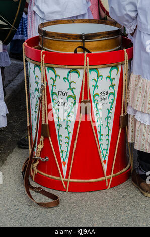 Experience the legendary Aussee Carnival in Austria: traditional carnival costumes and customs are the hallmarks of this fantastic event in February. Stock Photo