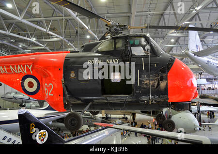 Westland Whirlwind HAS.7 helicopter, Royal Navy, Duxford, UK. This Whirlwind served with the Royal Navy from 1957 until 1975. Stock Photo