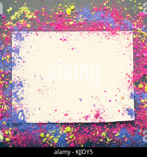 Closeup of Indian Holi colors Stock Photo