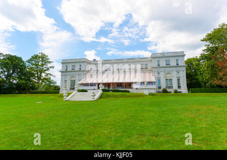 NEWPORT, RHODE ISLAND - AUGUST 1, 2013: Rosecliff. built 1898-1902, is one of the Gilded Age mansions, in Newport, as seen on July 19, 2013. It was mo Stock Photo