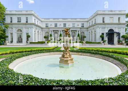 NEWPORT, RHODE ISLAND - AUGUST 1, 2013: Rosecliff. built 1898-1902, is one of the Gilded Age mansions, in Newport, as seen on July 19, 2013. It was mo Stock Photo