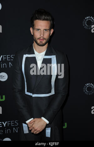 NEW YORK, NY - OCTOBER 10: Nico Tortorella attends the PaleyFest New York 2016 screening of 'Younger' at The Paley Center for Media on October 10, 2016 in New York City.   People:  Nico Tortorella Stock Photo