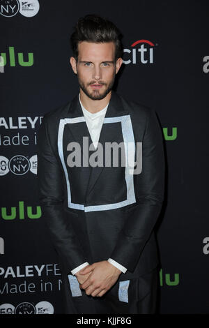 NEW YORK, NY - OCTOBER 10: Nico Tortorella attends the PaleyFest New York 2016 screening of 'Younger' at The Paley Center for Media on October 10, 2016 in New York City.   People:  Nico Tortorella Stock Photo