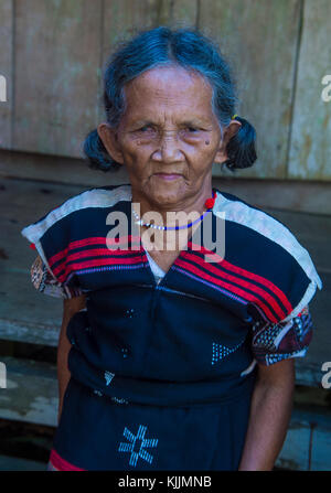 Portrait of a woman from the Cotu Minority in Quang Nam Vietnam Stock Photo