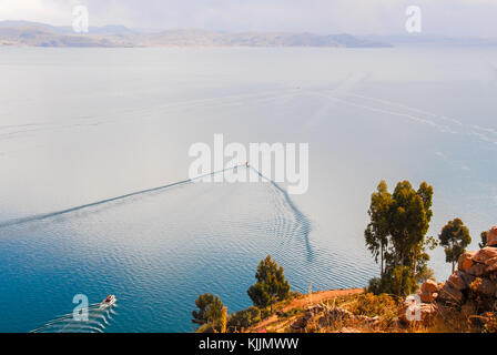 Scenery around Lake Titicaca in Peru, South America. Stock Photo