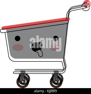Empty basket market kawaii cute cartoon Stock Vector Image & Art - Alamy