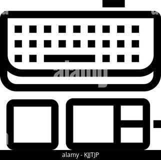 mouse and keyboard icon Stock Vector