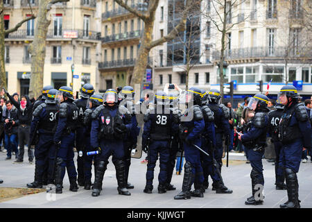 CRS Riot Police in Paris France Stock Photo - Alamy