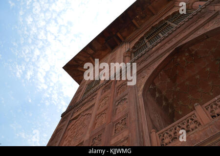 Old building with detailed stone exterior taken India Stock Photo