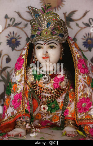 Hindu temple murthi (statue) depicting Radha.  India. Stock Photo