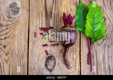 Beetroot on old wooden table. Studio Photo Stock Photo