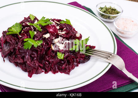 Healthy diet. Salad with beets. Studio Photo Stock Photo