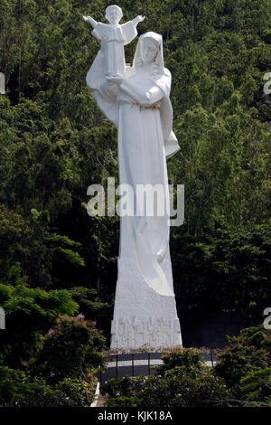 Bai Dau catholic church.  Giant Virgin Mary and Child statue (28 meters). Vung Tau.  Vietnam. Stock Photo